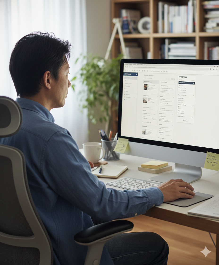 me working on a computer (AI generated)